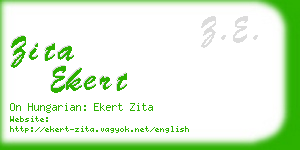 zita ekert business card